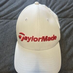TaylorMade White Cap with Red Logo
